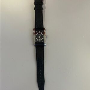 Preowned Valentino Garavani Black and Silver Watch